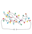 color christmas light bulbs findway vector image