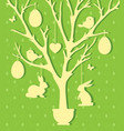easter paper decoration in the form of tree vector image