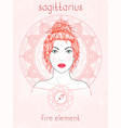 sagittarius sign vector image vector image