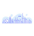 batumi skyline georgia city notable buildings line vector image