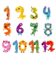 cartoon monsters numbers vector image