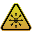 warning sign of snow vector image