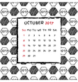 english calendar 2017 vector image