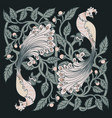 floral vintage seamless pattern for silk square vector image