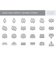 people group line icons vector image vector image