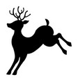 reindeer deer silhouette vector image