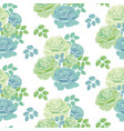 tender spring roses abstract pale blue and green vector image vector image
