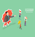 3d isometric flat conceptual vector image