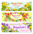 easter spring holiday greeting banners set vector image vector image