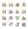 trending hobbies rgb color icons set vector image