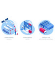 global logistics network isometric vector image