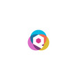 letter q logo design colorful circles overlay vector image vector image