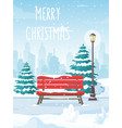 snowy winter city park vector image vector image