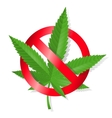 stop marijuana sign vector image