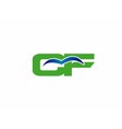 cf company linked letter logo vector image vector image