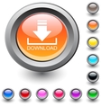 download round button vector image vector image