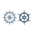 ship steering wheel set vector image vector image