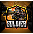 Soldier mascot esport gaming logo Royalty Free Vector Image