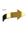 gold arrow spin isolated on white background vector image vector image