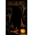 halloween vertical ghosts background vector image