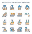 production line icon vector image