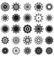 set of different tribal rosettes vector image