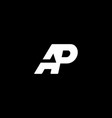 ap logos letter design in bold and clean style vector image vector image