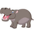 cartoon hippo with open mouth vector image