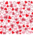 seamless hearts pattern vector image