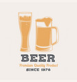 beer retro badge design vintage vector image vector image