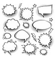 collection empty comic speech bubbles vector image