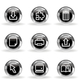 glossy icon set 28 vector image vector image