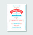 vintage summer beach party poster template vector image