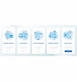 advantages of insurance services blue onboarding vector image vector image