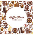 coffee poster of makers cups and grinders vector image