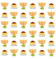 jewish holiday hanukkah seamless pattern vector image vector image