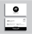 minimal business card print template design black vector image vector image