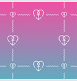 summer original border with hearts anchors vector image vector image