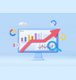 3d seo optimization vector image vector image