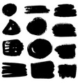 set brush strokescollection brush vector image vector image