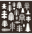 set of christmas trees vector image