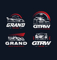 sport cars set on dark background vector image