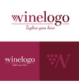 wine logo icon vector image
