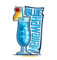 cocktail blue hawaiian vector image