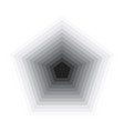 pentagonal monochrome vector image vector image