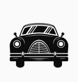 classic car logo design black silhouette vector image vector image