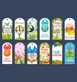 easter egg hunt tag and label set design vector image vector image