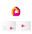 real estate house logo impossible construction pro vector image