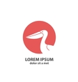 stylized silhouette of a pelican vector image