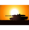 tank silhouette vector image
